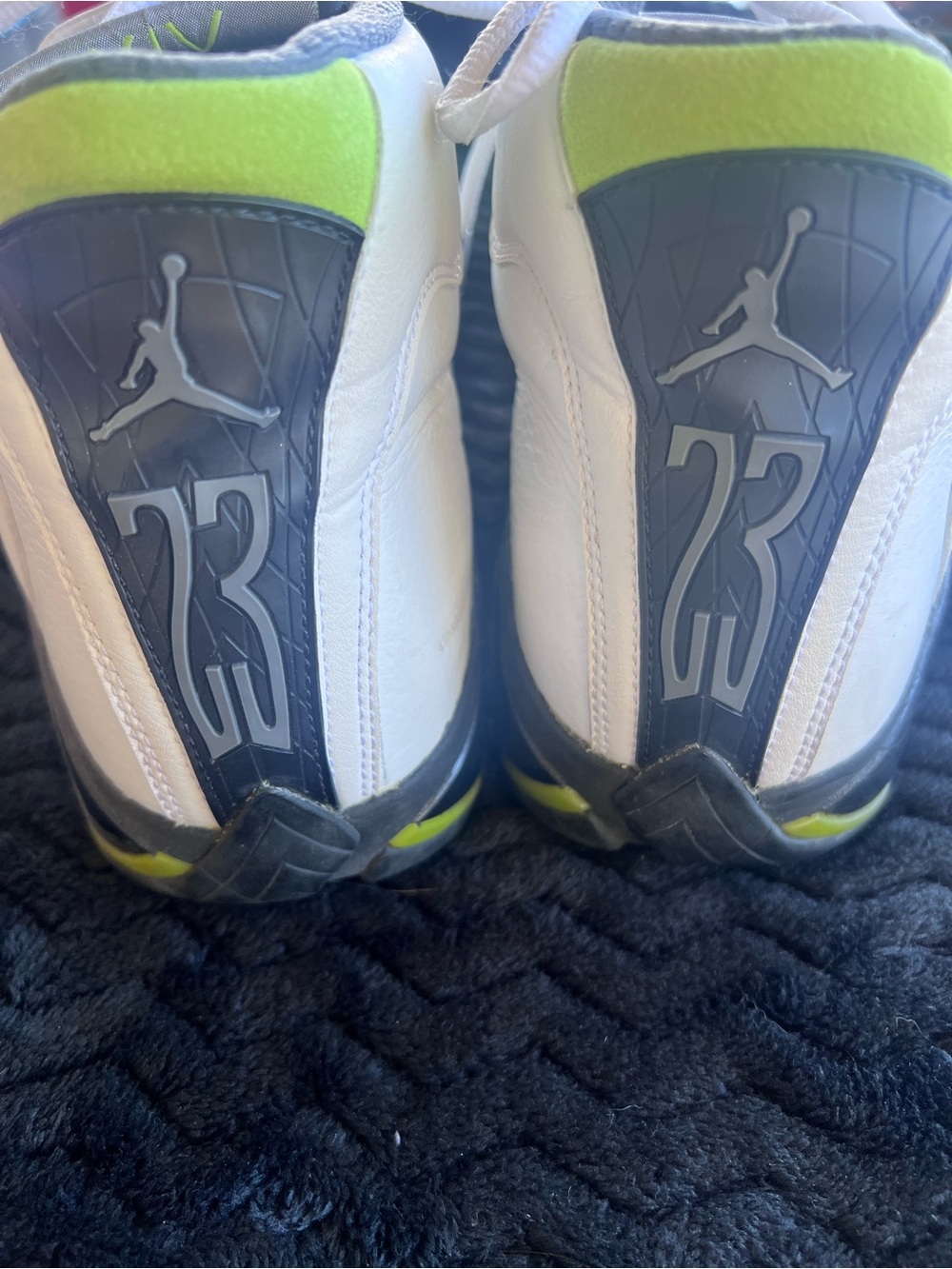 Air Jordan Retro White Black Men’s Basketball Shoe SAMPLE Size 9 - Picture 9 of 14